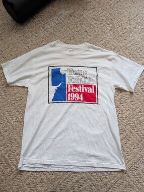 Vintage 90s Texas Folklife Festival Graphic T-shirt 1994 Made In USA Retro Vtg